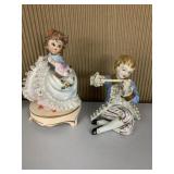 BOY ORION & GIRL FIGURINES PORCELAIN