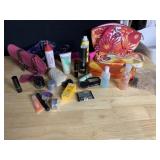 COSMETIC BAGS, LOTIONS, SUNSCREEN ETC.