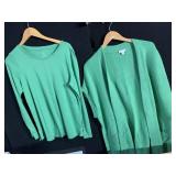 2 GREEN J JILL TOP ANS SWEATER M TOP, SM. SWEATER