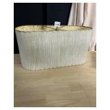MCM OVAL LAMP SHADE W/ HARP 18" X 6.5"