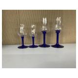 CORDIALS BLUE STEMMED