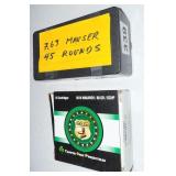 7.63 MAUSER 45 ROUNDS TOTAL WITH 25 ROUNDS OF 9MM