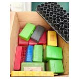 LARGE GROUP OF VINTAGE RELOADING AMMO CASES NICE