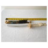 EXTRA SHORT SWORD ASIA THEMED WHITE CARVED HANDLE