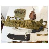 POWDER HORNS TREE SAW IN SHEATH WITH BANDOLIER