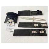 1 THROWING STAR AND 3 KNIVES