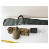 MILITARY CANTEEN WITH RIFLE SOFT CASE 1863 NAVY