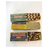 45 COLT PETERS 38 SPECIAL VINTAGE BOXES FULL