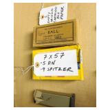 7X57 AMMO 5 ROUND NOSE AND 9 SPLIT WITH EGYPTIAN