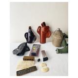 2 LEATHER REVOLVER HOLSTERS SOME FLINTS NEW AND