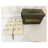 161 ROUNDS OF 7.62X39 AMMO IN A 50 CAL AMMO CAN