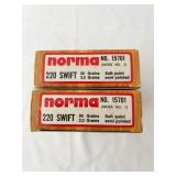 220 SWIFT NORMA 2 BOXES 40 ROUNDS