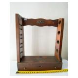 WOODEN RIFLE RACK FLIP OUT SECURED WITH PULL OUT