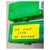 30 ROUNDS OF 45 LC WITH FULL BOX OF 44 REMINGTON