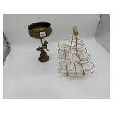 METAL PLANTER, GLASS HOLDER