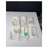 VINTAGE DAMASK TABLE LINENS, SERVICE FOR 12
