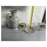 DRESSER JAR, VASE AND MISC.
