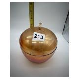 CARNIVAL GLASS MARIGOLD APPLE CANDY DISH