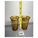 AMBER W/ GOLD RIM GLASSES