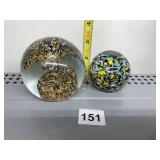 GENTILE GLASS STAR CITY WV PAPERWEIGHT   AND