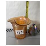 CARNIVAL DISH AND ART GLASS IRIDESCENT EGG