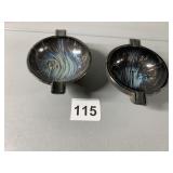 SPATTER GLASS ASHTRAYS