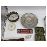 CAST SOAP DISHED MADE IN POLAND, DIVIDED GLASS