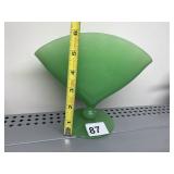 GLASS FAN VASE JADEITE