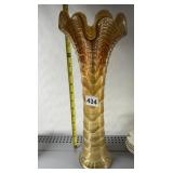 IMPERIAL GLASS MARIGOLD SWUNG VASE 16 INCHES HIGH