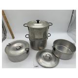 WEAR-EVER DOUBLE BOILER, ALUMINUM ROUND CONTAINER