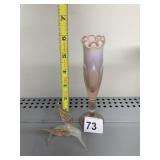 MORELAND BUD VASE 5" W/ OPALESCENT TOP