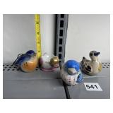 ASSORTED BIRD FIGURES AND EGG CUP
