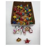 ANTIQUE CHRISTMAS ORNAMENTS AND BUBBLE LIGHTS