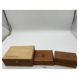 WOODEN CIGAR BOXES, JEWELRY BOXES