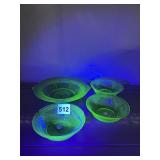 VASELINE GLASS 4 BOWLS