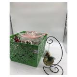 METAL BIN , ORNAMENT HOLDER AND METAL BELL,