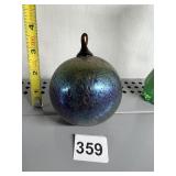 BLOWN GLASS OPALESCENT ORNAMENT