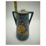 HAND PAINTED DOUBLE HANDLED VASE