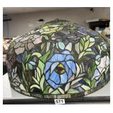 STAINED GLASS LAMP SHADE 21" ROUND