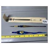 HAND PAINTED BELL WITH OPALESCENT EDGE