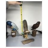 ASSORTED BIRD FIGURES ONE W/ BROKEN WING AND BIRD