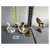 BIRD ON PERCH, SWAN ETC.