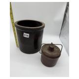 2 CROCKS, ONE LOCKING WITH LID