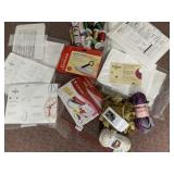 UNIQUE CLUB PATTERNS, BUTTERICK, SKEINS OF YARN,