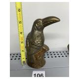 SOLID BRASS PELICAN 5 INCHES HIGH , SWAN AND