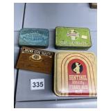 VINTAGE TINS INCLUDING SENTINEL UTILITY FIRST AID