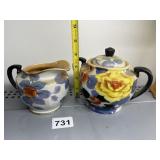 HAND PAINTED JAPAN CREAMER AND SUGAR