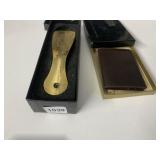 LEATHER PICTURE HOLDER, SERGO SHOEHORN