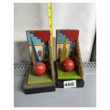 HANDCRAFTED WOOD BOOKENDS