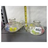 PAPERWEIGHT BASE ART GLASS WITH FLOWER INTERIOR